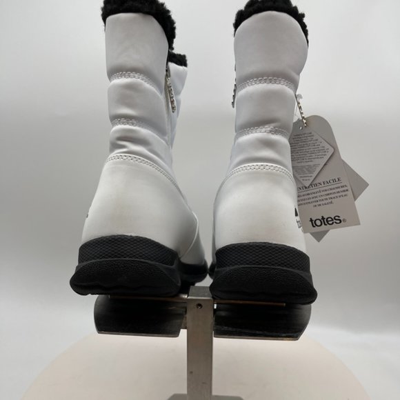 Totes Womens Boots Winter Snow Waterproof Babbie Microfiber Quilted - Picture 4 of 11